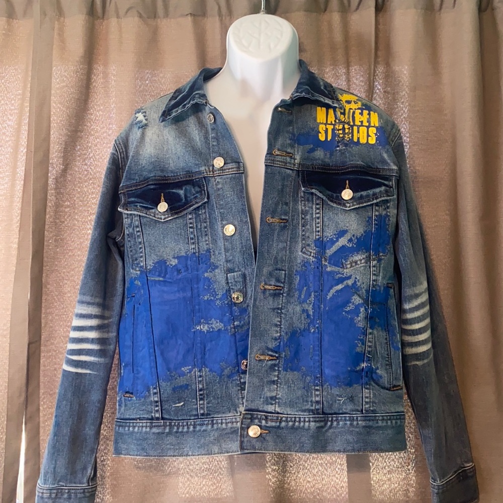 Mens Hand Painted Denim Jacket (MacKeen)